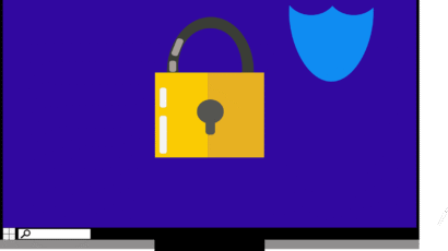 Free secure computer protect computer vector