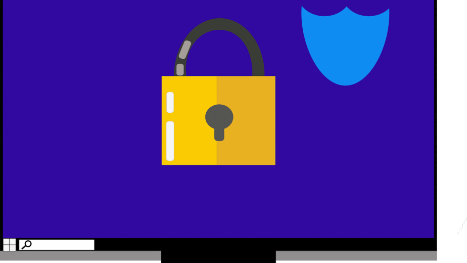 Free secure computer protect computer vector