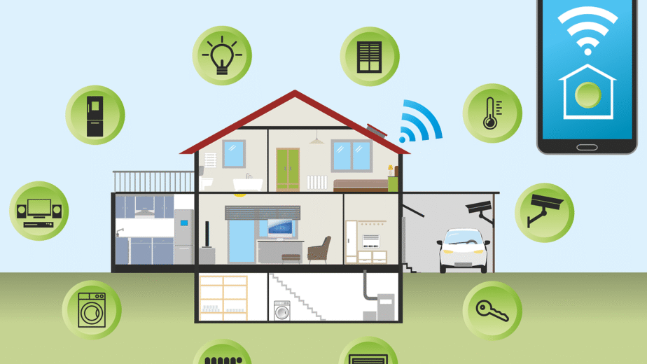 Free smart home house technology vector