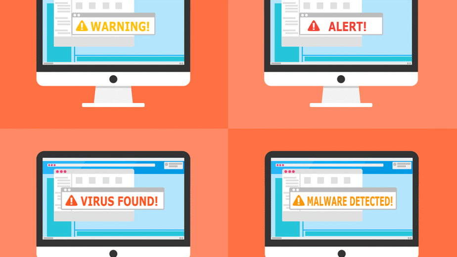 Free warning alert detected vector