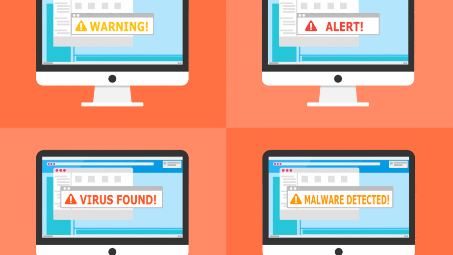 Free warning alert detected vector