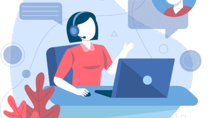 Free call center customer service business solutions vector