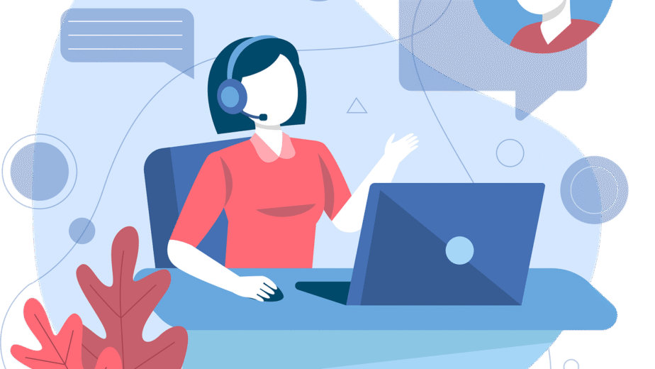 Free call center customer service business solutions vector