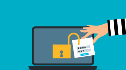 Free attack unsecured laptop vector