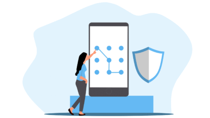 Free security pattern lock vector