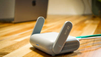white wifi router